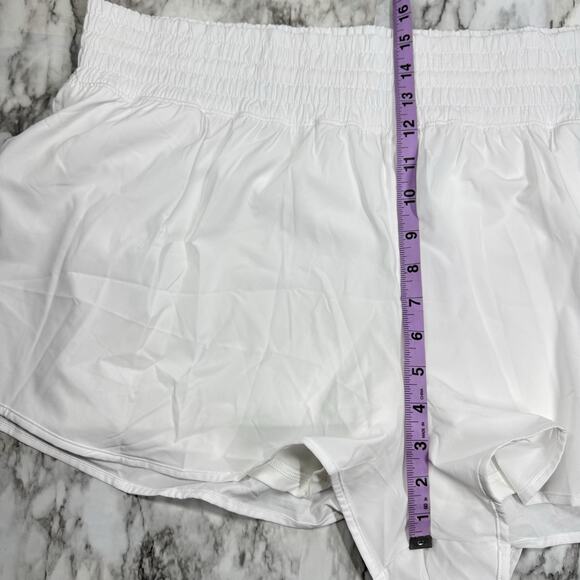 OFFLINE By Aerie 2" Hot Stuff Shorts Low Rise White 2 in 1 Size XXL Pockets - Picture 8 of 11
